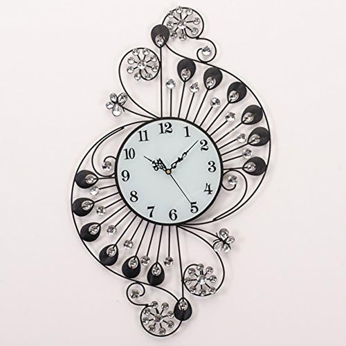 European home Crystal rhinestone iron wall clock/ living room modern individuality and creative wall stickers/Silent clock-E 20inch