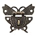 ODETOJOY 1Pc Antique Bronze Butterfly Cabinet Latches Hasp Pad Lock Clasp for Jewelry Wooden Box Case Chest Retro Vintage Decorative Mini Latch for Toolbox Gift Box Suitcase with Screws (Bronze)