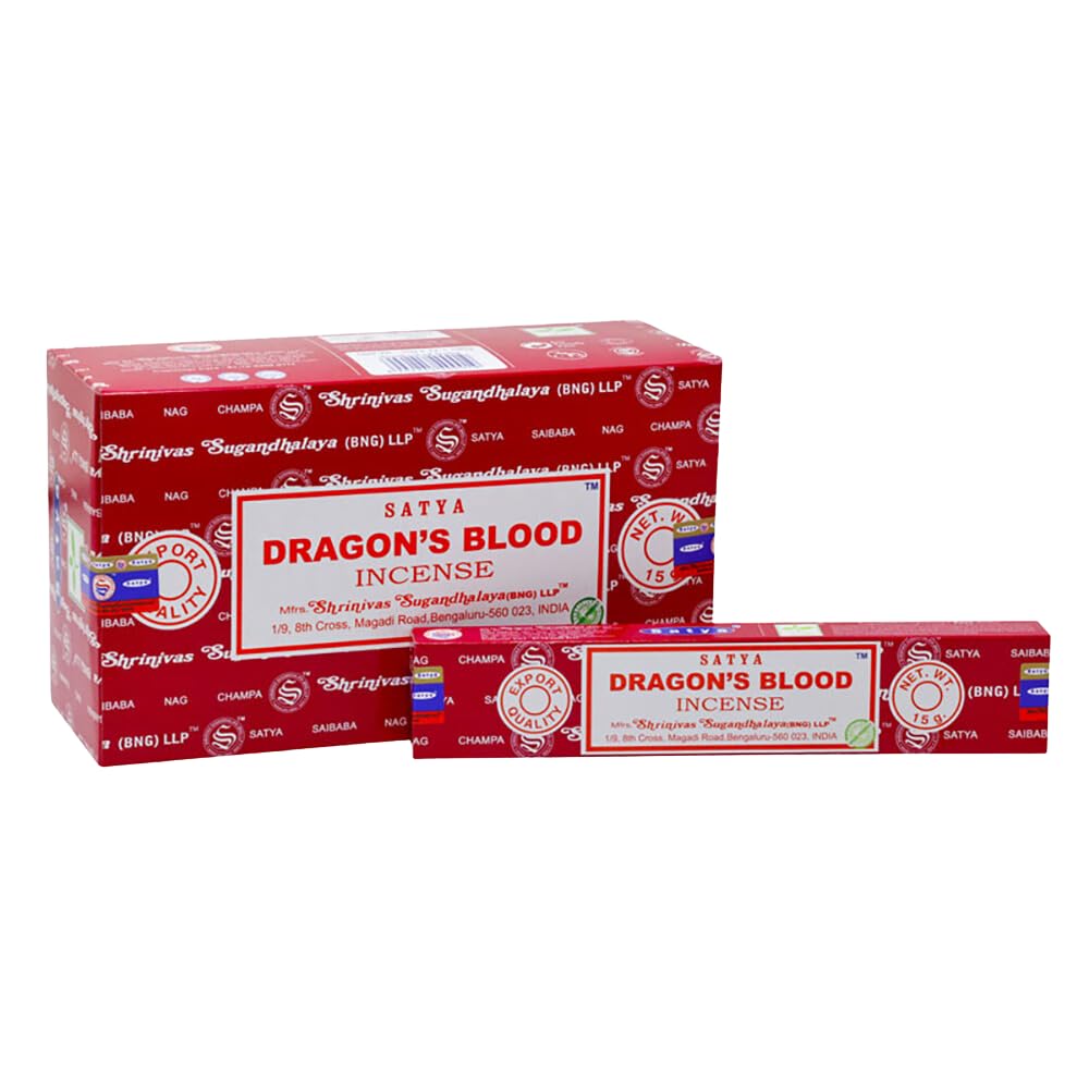 VIE Satya Incense Sticks, 12 Packs x 15g, Dragon's Blood