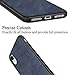 Salawat Compatible iPhone Xs Max Case, Slim PU Leather Vintage Shockproof Phone Case Cover Lightweight Premium Soft TPU Bumper Hard PC Protective Case for iPhone Xs Max 6.5inch 2018 (Blue)