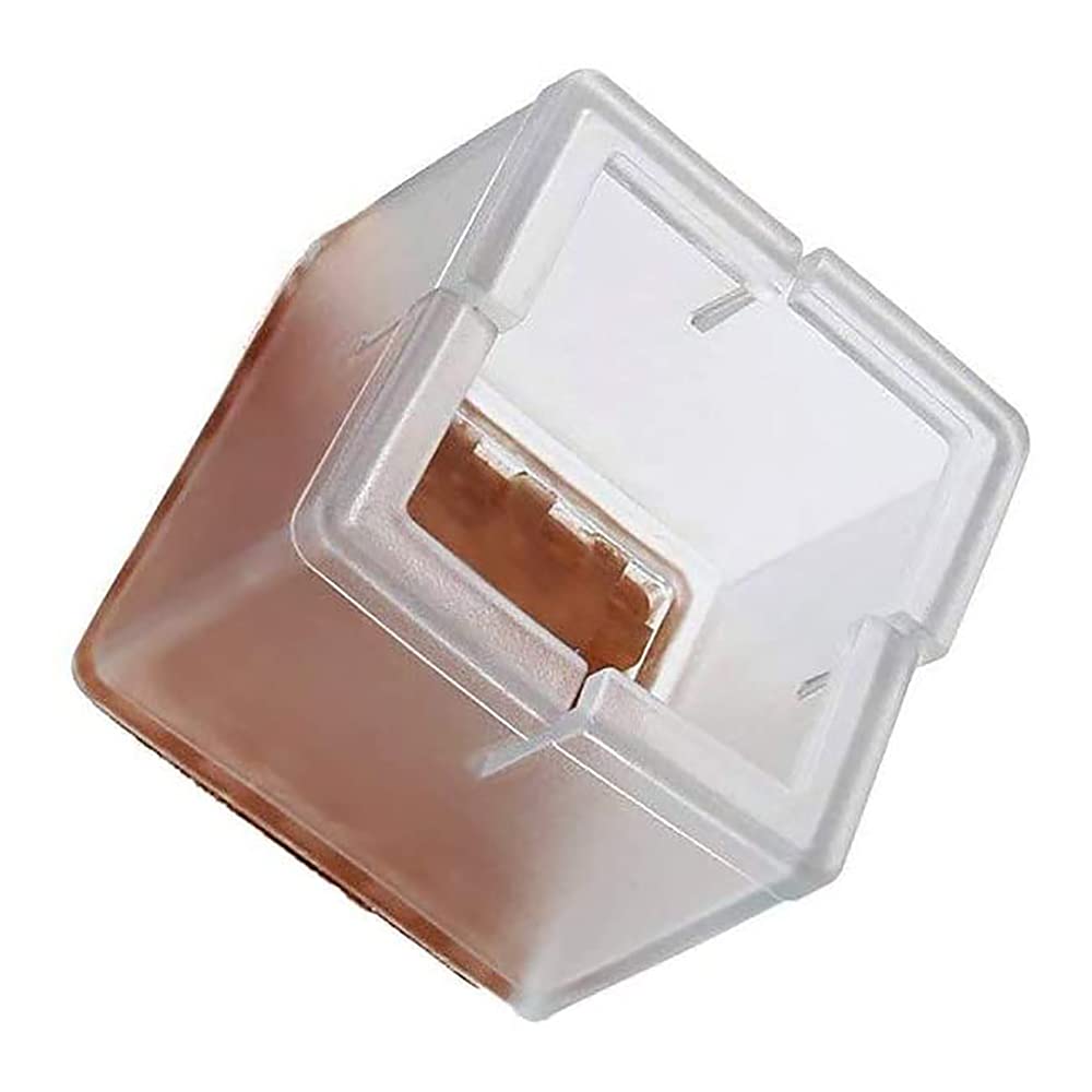 ANCLLO 12pcs Rectangle Chair Leg Caps Transparent Clear Silicone Table Furniture Leg Feet Tips Covers Wood Floor Protectors Felt Pads Prevent Scratches-Large