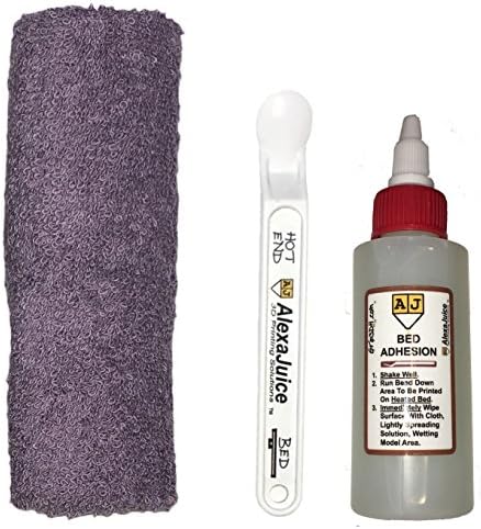 3D Printing A-Juice Bed Adhesion Kit, Release Tool, Application Cloth - Simply The Best! Hot Hold - Cold Release -A-Juice