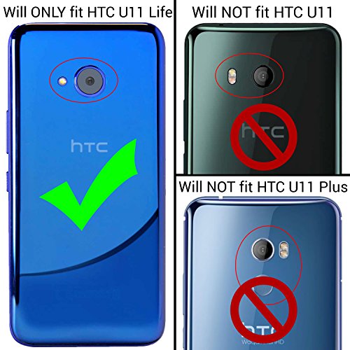 HTC U11 Life Case, CoverON Arc Series Modern Hybrid Phone Cover with Carbon Fiber Styling and Matte Finish for U11 Life - Starry Night