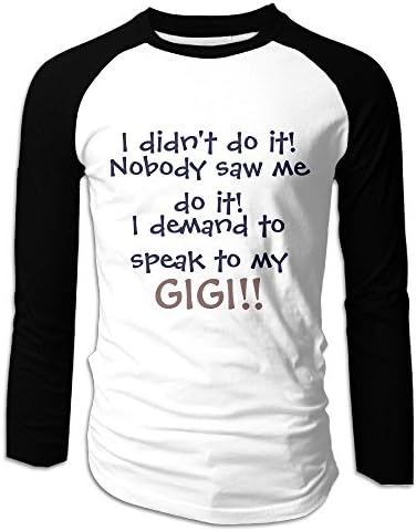 SuperBlu Demand To speak To My Gigi Men Long Sleeve Raglan Tee Black XL