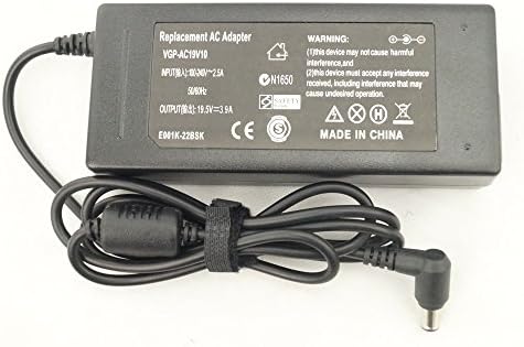 Glamda 76W Adapter for SONY VAIO VGN-NR VGN-S3 VGN-S4 VGN-S5 VGN-SZ VGN-FW PCG-NV PCG-R PCG-SX PCG-SX410 PCG-XF PCG-XG PCG-6000 PCG-8000 Series AC Power Supply Cord Charger