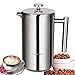 LOSCATO 34OZ Double Wall Stainless Steel French Press Coffee Maker (1L)