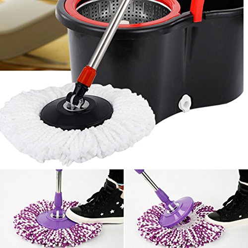 image for Mop Head,Han Shi Replacement 360 Rotating Head Easy Magic Microfiber S