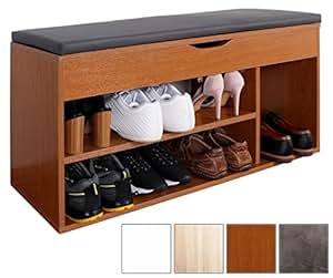 RICOO Banco de Armario Zapatería con almacén WM034-ER-A Estanterías con