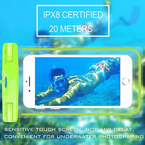 image for GLBSUNION Waterproof Phone Case, 4 Pack Universal Waterproof Pouch Dry