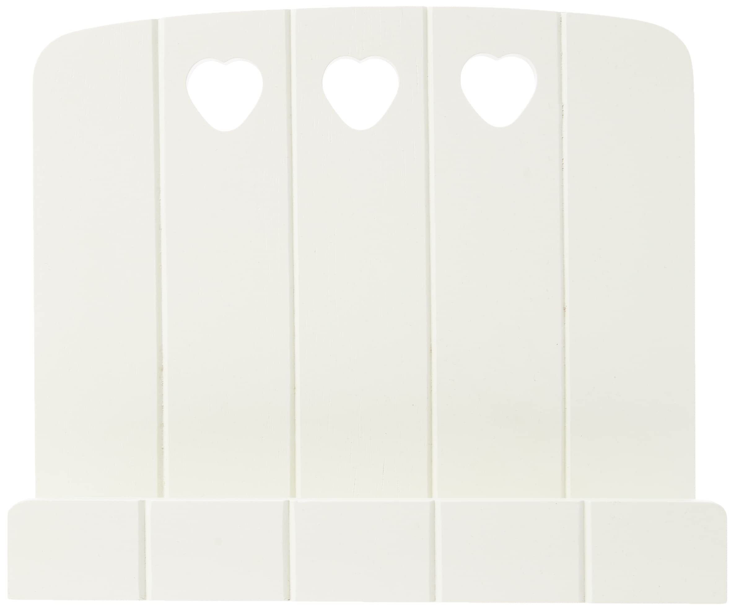 T&G 10886 Colonial Home Foldable Cook Book Stand in Cream Painted Hevea, 28x8.2x24 cm