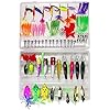 LotFancy-129-PCS-Fishing-Lures-Including-Rooster-Tail-Lures-Spinnerbait-Frog-Soft-Shrimp-Bait-Minnow-Inline-Spinner-Grub-Popper-Crankbaits-Spoon-Hard-Lures-Tackle-Box-More-Fishing-Gear-Kit