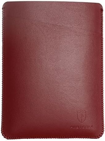 PROTECLE Slim Sleeve Case for Kindle Paperwhite – Minimalist Design mLeather Dual Layer Kindle Pouch Case (Full Grain Surface & Claret)