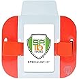 2 Pack - High Visibility Bright Neon Armband ID Card Badge Holders - Secure Top Loading with Adjustable Elastic Band - HI VIS Arm Bands for Work or Ski Passes by Specialist ID (Orange)