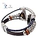 Smatiful Ionic Cute Bands with Stainless Steal Connector for Slim Male, Adjustable Replacement Watch Band for Fitbit Ionic, Grey Dark Blue