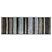 InterDesign Microfiber Stripz Bathroom Shower and Tub Accent Rug, 60 x 21, Mocha/Gray