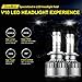 LED Headlight Bulbs GeeMai All-in-one Conversion Kit-H7,Super Bright 4 Top CSP Light Source, 360° No Dead Light,14000LM/100W,6500K White Light-50000 Hour Service Life.