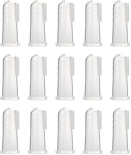 Locisne 15 stücke weiche silikon pet finger zahnbürsten, hundezahn reiniger pinsel hund katze zähne reinigung zahnpflege für hunde katzen(15 * Fingerzahnbürste)