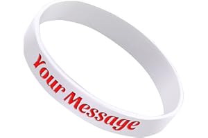 50Pcs Custom Silicone Wristbands Personalized Debossed Rubber Bracelets for Motivation, Party favors, Events, Birthdays, Awar