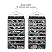 SPIKG 56 Pockets Dual Sided Jewelry Hanging Organizer Oxford Storage Bag with Zipper Hanger (Black)