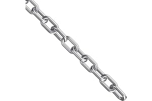 304 Stainless Steel Chain Twours Metal Small Light Chain Heavy Duty Weight Chain for Flower Pots Camping Sandbags Hanging Swings Vehicle Traction (1/4in, 16.4ft)