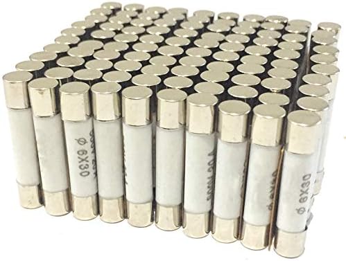HLin 100 Pieces Faset-Blow Ceramic Fuse Link 500V 6 x 30mm 4A