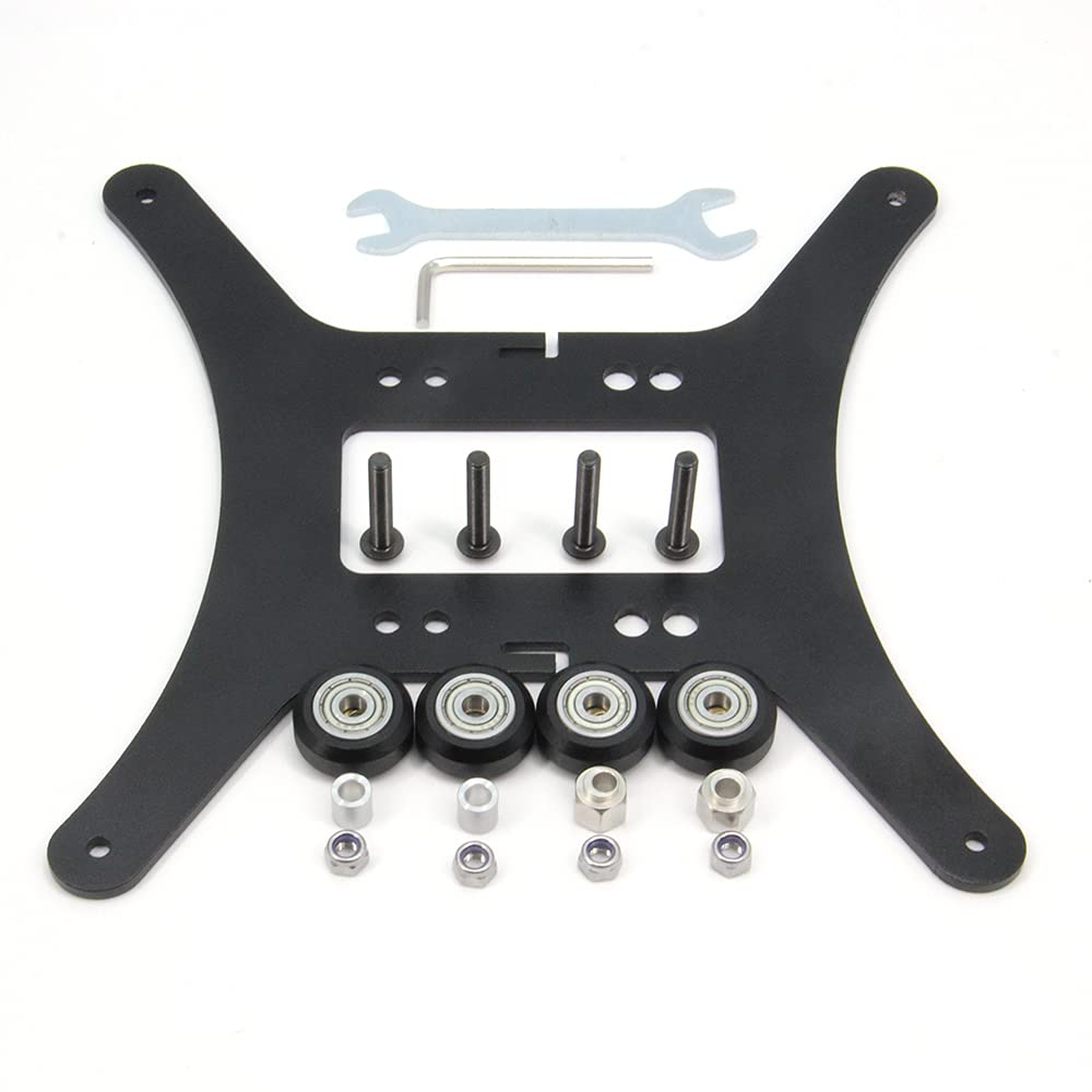 Zeberoxyz Upgrade Modular Y Carriage Plate Kit 190mmx190mmx3.5mm/7.5x7.5x0.14inch for 2040 V-Groove Aluminum Profile for Ender 3/Ender 3 PRO 3D Printers (190x190x3.5mm-Lightweight)