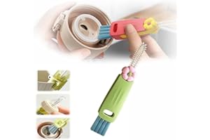 BUSYLIVE 3 in 1 Cup Lid Cleaning Brush,2024 New 3 in 1 Multifunctional Crevice Cleaning Brush Set Portable Cup Lid Cleaner with Brush,Cleaning Brush for Baby Bottle Gap Tight Spaces Cup (F)