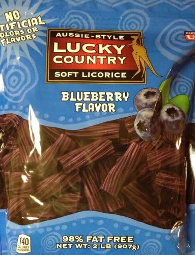 Lucky Country Aussie-Style BLUEBERRY Soft Licorice 2lb Bag by Lucky Country