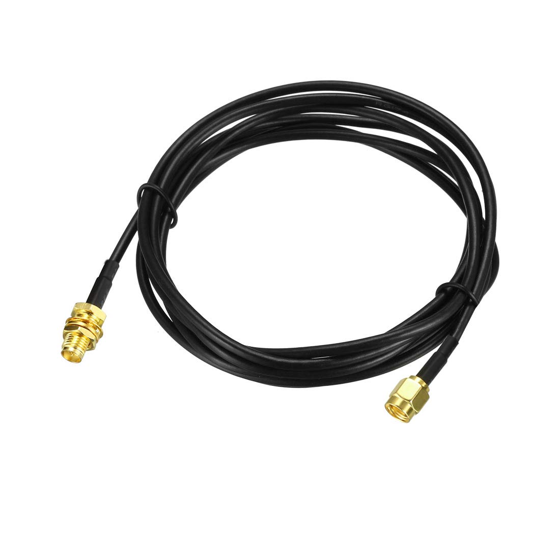 sourcing map Antenna Extension Cable RP-SMA Male to RP-SMA Female Low Loss RG174 for Ham, Antenna, Wireless LAN Devices 10 ft