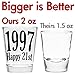 Shot Glass - Happy 21st Birthday Gift - Celebrate Turning Twenty One (1997) - Makes a Great Gift Under $15!