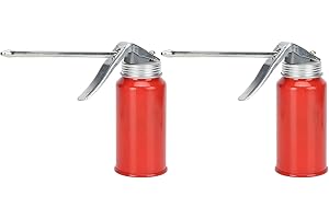 TOPINCN 2Pcs Pump Oiler Can Efficient Hand Oil Can for Rolling Bearings 200ml Cold Rolled Steel for Motorcycles, Home Applian