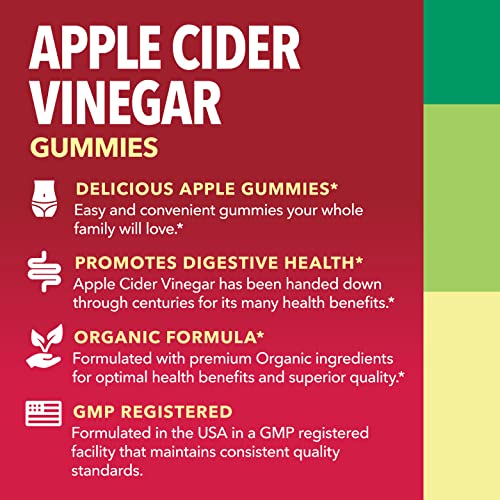 HAVASU NUTRITION Organic Apple Cider Vinegar Gummies with The Mother