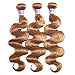 Aigemei Peruvian Virgin Hair Body Wave Honey Blonde 1 Bundle 100% Unprocessed Body Wavy Human Hair Extensions(10 Inch,Honey Blonde Color 27)