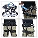 kissloves Full Body Safety Harness Outdoor Climbing Harness Half Body Harness Safe Seat Belt for Mountaineering Outward Band Expanding Training Rock Climbing Rappelling Equip (Half-Body Blue)