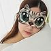 Zabrina Funny Creative Animated Cartoon 3D Cat Eyes Meow Sleep Mask Cute Animal 3D Eye Sleep Mask Therapy Light Shading Cover (Brown)