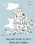 England Travel Activity Book and Journal: For kids! by Family A Go Go, Lauren Kotwal