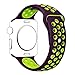 Hailan Band for Apple Watch Series 1 Series 2,Soft Durable Sport Silicone Replacement Wrist Strap for iWatch,42mm,S/M,Purple / Green