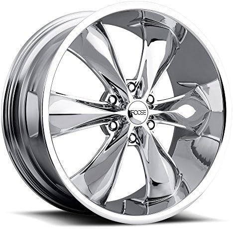 22" Inch Foose Legend Six Chrome Wheels & Tire Package | Set of 4 | 305/40R22 Tires | Includes Free Wheel Club LA T-Shirt | Chevy Ford GMC Cadillac Dodge Ram Toyota Lincoln Nissan Trucks