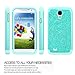 LeYi for S4 Case, Galaxy S4 Case with Tempered Glass Screen Protector [2 Pack], Glitter Bling Girls Women Design Dual Layer Hybrid Heavy Duty Protective Phone Case Cover for Samsung Galaxy S4 Mint