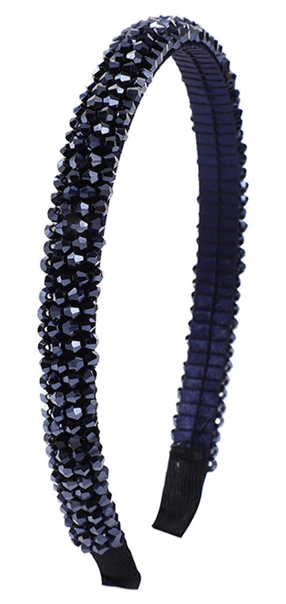 scicent Hair Bands for Girls Rhinestone Beaded Headband Fashion Crystal Beaded Hairbands Bridal Prom Wedding Thin Head Bands Hair Accessories for Women 16518