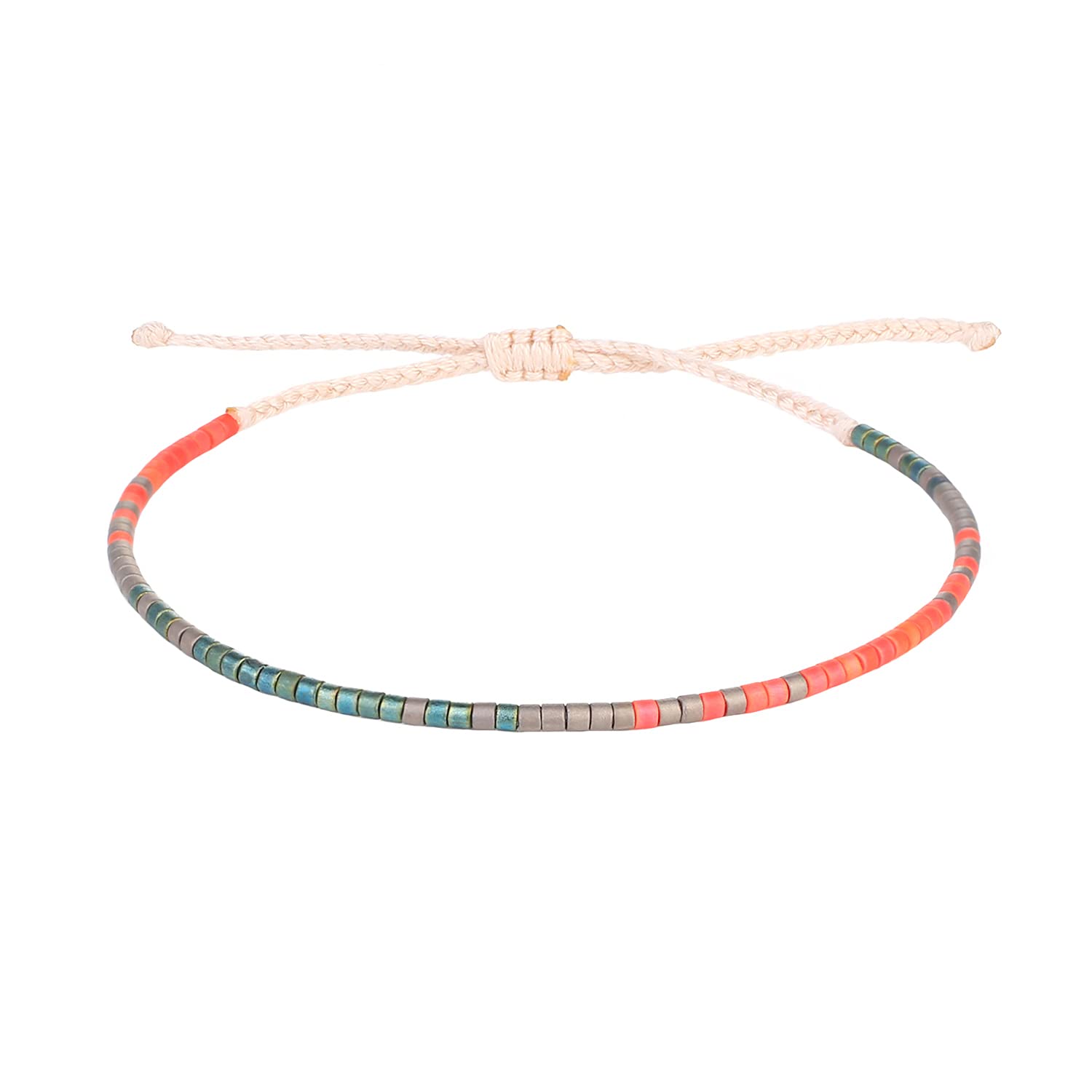 KELITCH Boho-color Crystal Shell Beaded Friendship Bracelets Handmade Strand Bracelet Bangles Jewelry For Women (Color A) — image 1