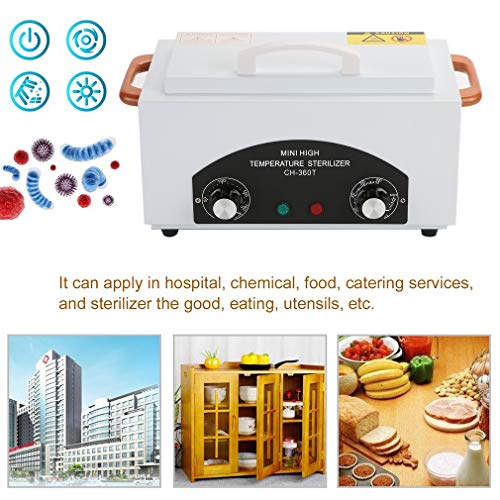 Dry Heat Sterilizer 300W Disinfection BoxTattoo Autoclave Manicure Sterilizer Manicure Pedicure SPA Salon Equipment for Sundry Beauty Hair Nail Metal Tools