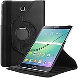 Samsung Galaxy Tab S2 9.7 Case - Gulito Premium PU Leather 360 Swivel Stand Dual Auto Smart Case Cover For Galaxy Tab S2 9.7 with Wake & Sleep Function (Black)