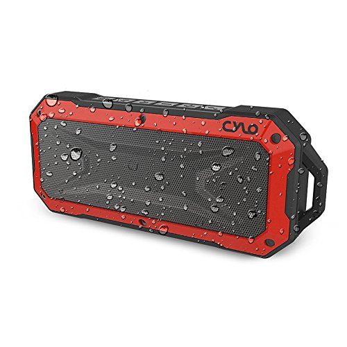 CYLO Waterproof Bluetooth Speaker Rock Solid IPX67 Portable with Powerful 2 X 3.0 Watt Output, 33-Foot Bluetooth Range with Waterproof Bluetooth Speaker Rugged Heavy-Duty Shockproof Capability