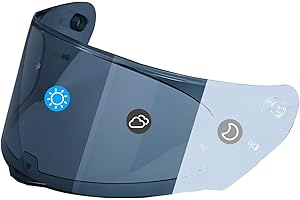 Logto Compatible with LS2 FF353/320/328/800 Helmets Visor Tint Replacement Motorcycle Helmet Face Shield (Clear to Smoke)