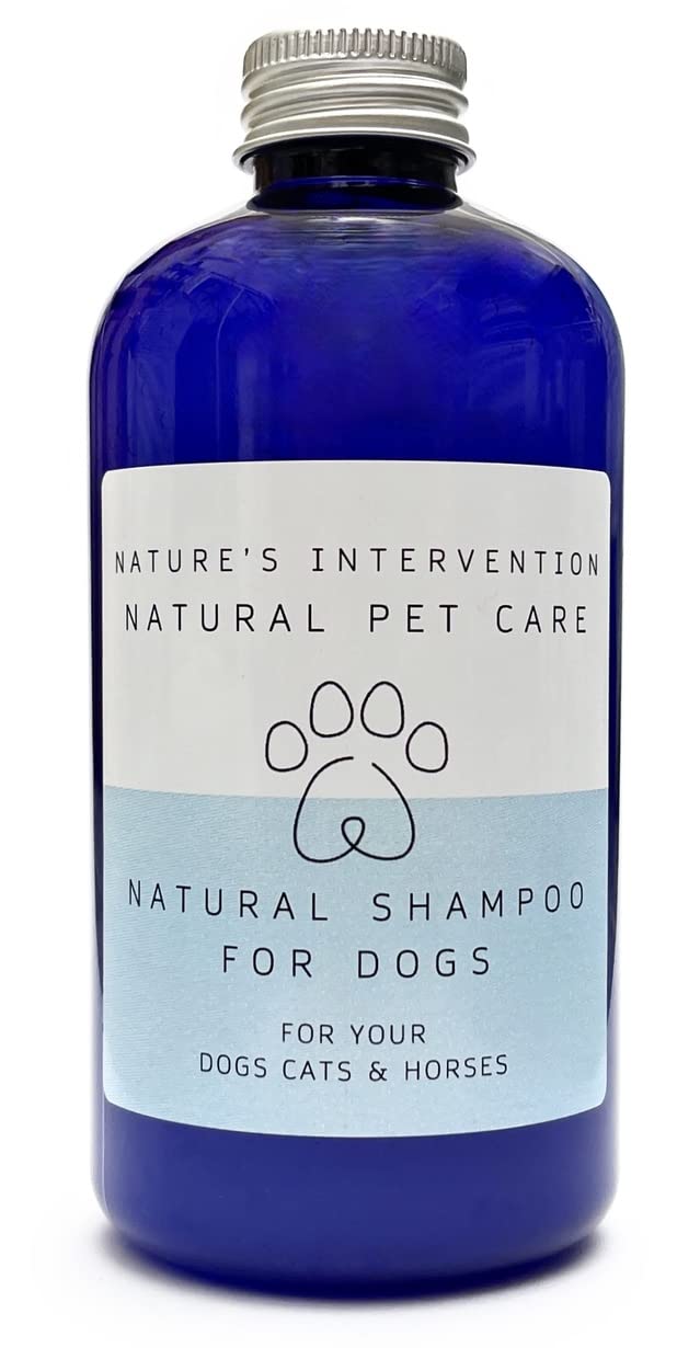 Nature's Intervention 99% Natural Gentle Dog Shampoo – Concentrated 1:5 Dilution – Aloin-Free Aloe Vera, Tea Tree & Rosemary – Sulfate-Free Soothing Wash for Itchy-Feeling Skin – 250ml