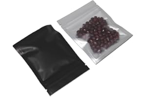 FERENLI Mylar Bags Front Clear Zipper Lock Aluminum Foil Bag for Zip Smell Proof Lock Long Term Food Storage Pouch Reclosable