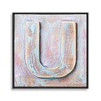 Framed Canvas Wall Art Alphabet Canvas Prints Home Artwork Decoration for Living Room,Bedroom - 16x16 inches