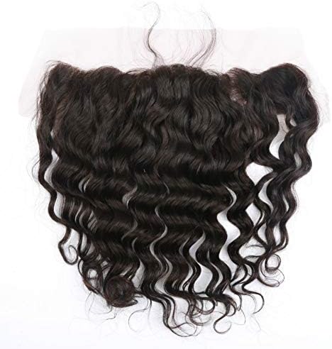 HC hcremyhair Deep Wave Frontal Pre Plucked with Bleached Knots Baby Hair 13x4 Ear to Ear Frontal Closures 100 Brazilian Remy Human Hair Natural Color 20 Inch
