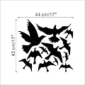 PIVBY Window Alert Bird Stickers - Protection Against Bird collisions, Black (Pack of 12 Decals)